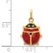 14K Yellow Gold Enameled Ladybug Charm Insect Pendant Jewerly 19mm x 11mm